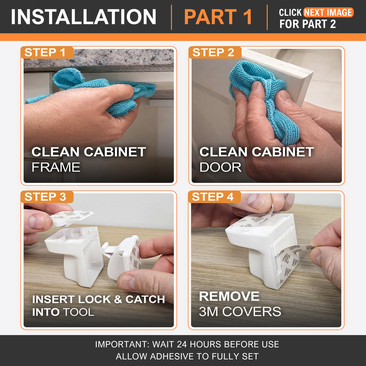 Child Safety Cupboard Locks 6 Pack