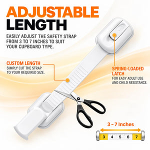 BeeGo Adjustable Cabinet Straps (10 Pack)