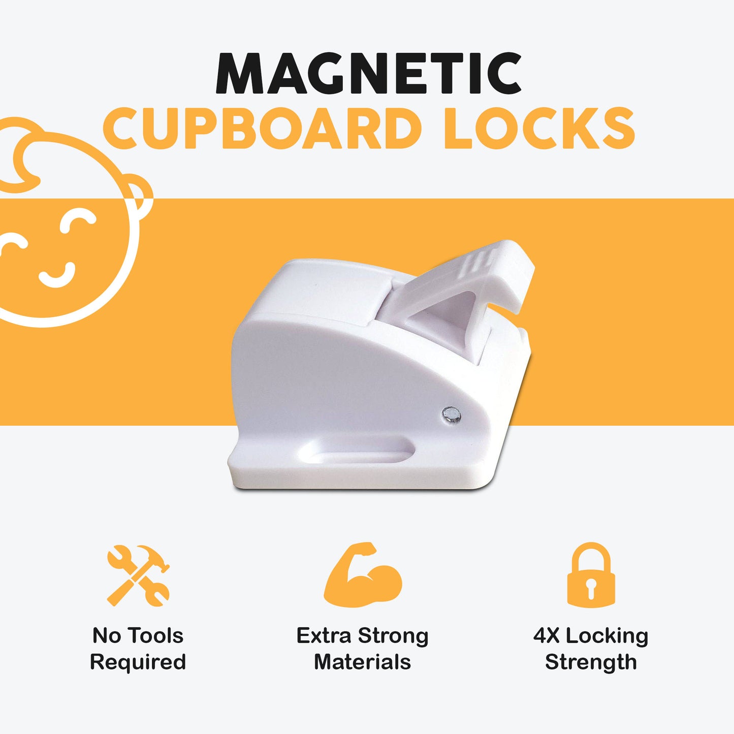 Child Safety Cupboard Locks 12 Pack - Beego Child Safety Products
